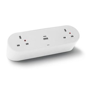 Desktop Power -  Nova Trio with 2 Power - 3.15A thermal reset. Dual USB charger 30W - A + C. 1m Starter lead - GST. Desk clamp.