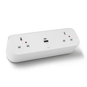 Desktop Power -  Viva Trio with 2 Power - 3.15A thermal reset. Dual USB charger 65W - A + C. 1m Starter lead - GST. Desk clamp.